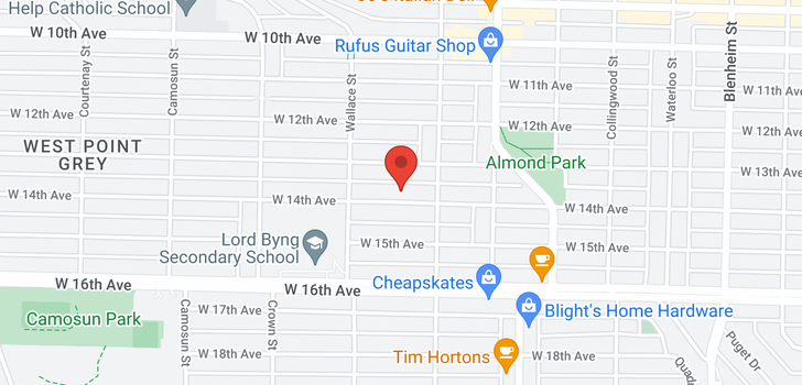 map of 3845 W 14TH AVENUE